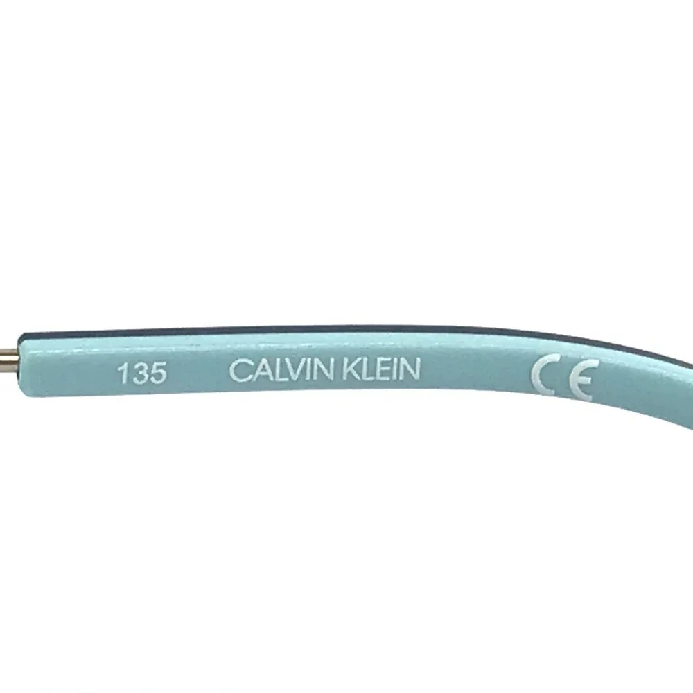 Calvin Klein Eyeglasses Frame CK18108 430 Teal Silver Blue Cat Eye 52-15-135